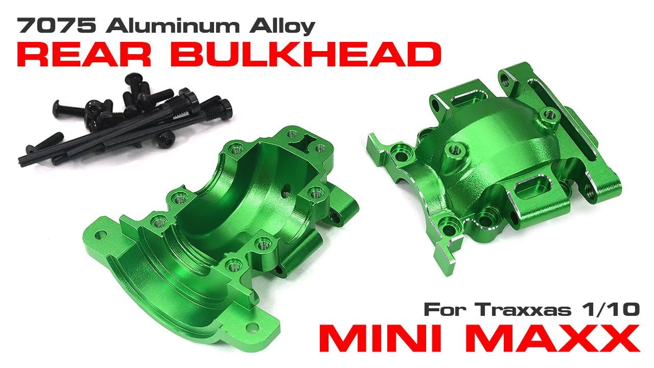 7075 Alloy Rear Upper & Lower Bulkhead Set for Traxxas Mini Maxx (#C33941)