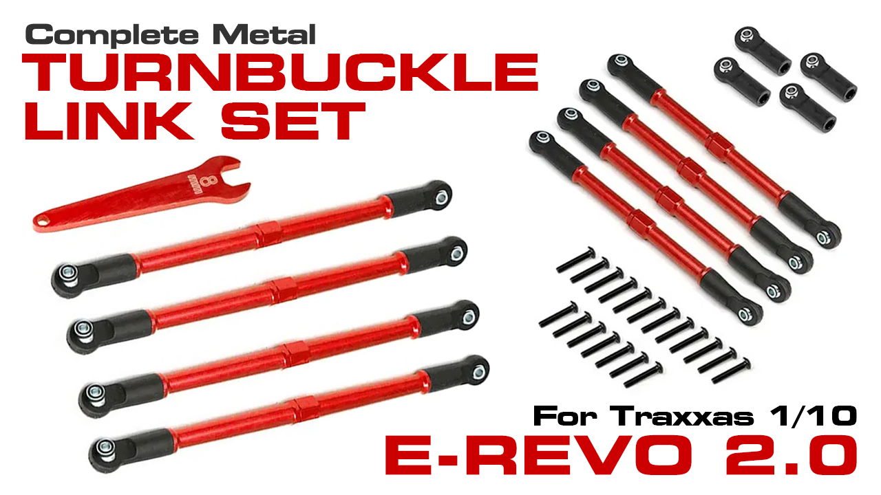 Metal Turnbuckle Link Set for Traxxas E-Revo 2.0 (-2017) (#C33982)