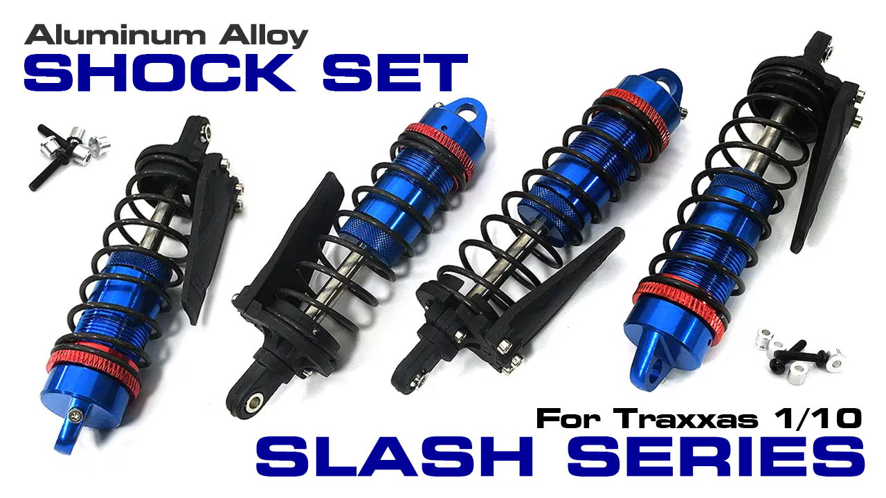 Alloy Front & Rear Shock Set for 1/10 Slash (-2021) (#C33984-C33989)