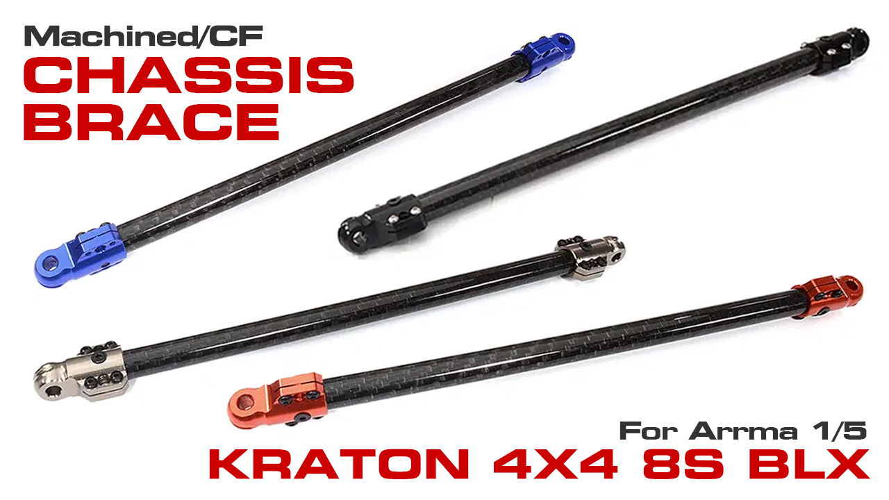 Machined CF Chassis Brace for Arrma 1/5 Kraton 4X4 8S (#C34019)