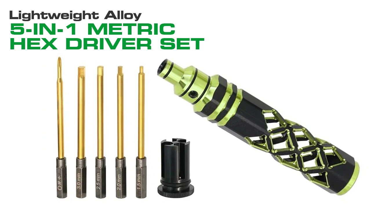 Metric Size Allen Hex 5-in-1 Wrench (#C34056)