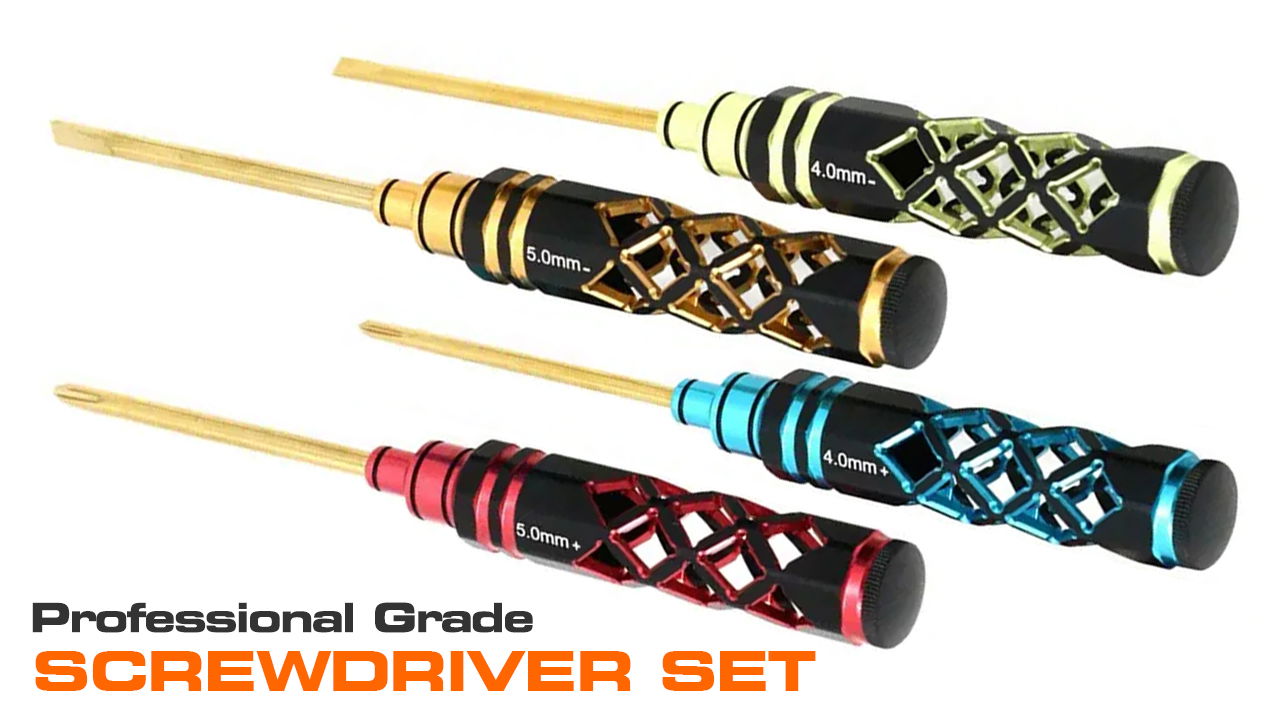 Professional Grade 4-Piece Screwdriver Set (#C34062)