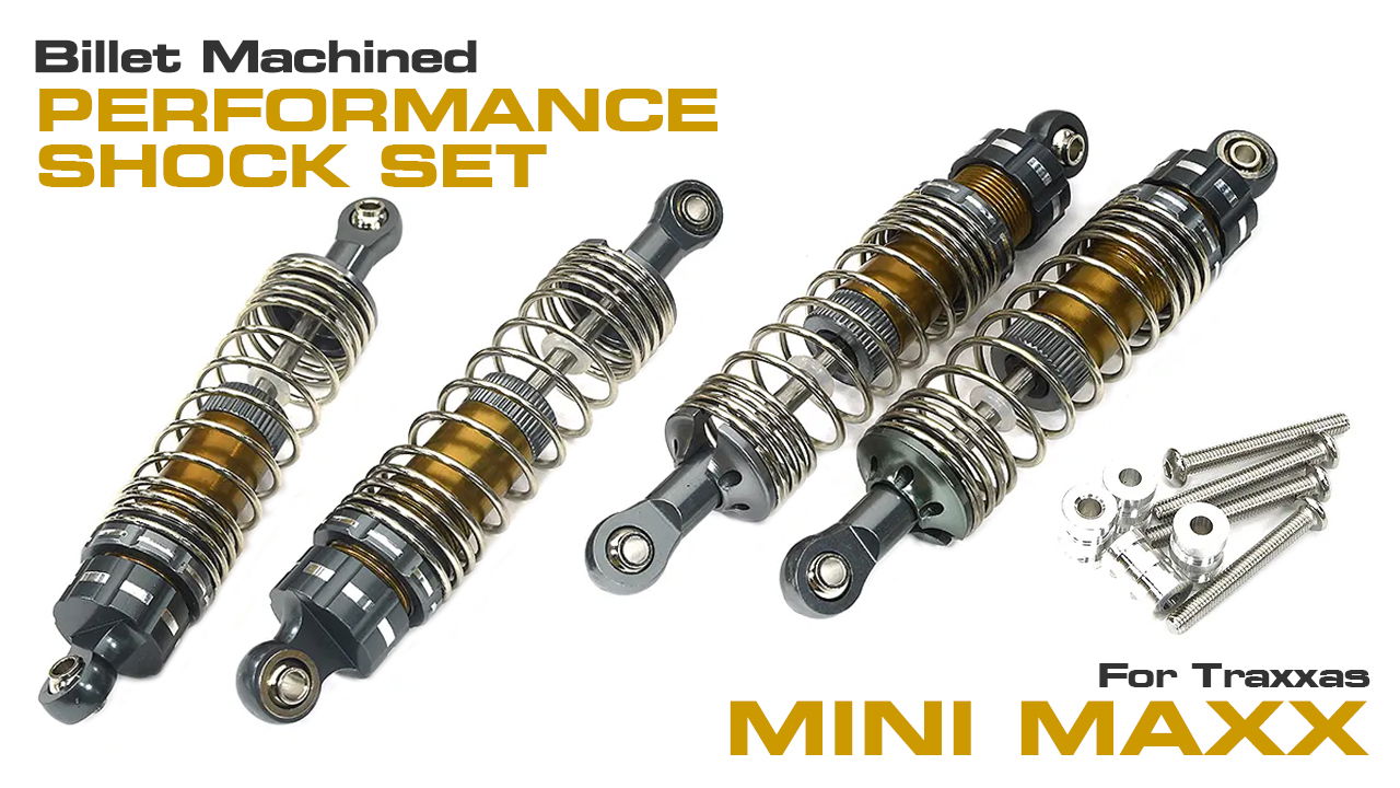Billet Machined Performance Shock Set for Traxxas Mini Maxx (#C34065)