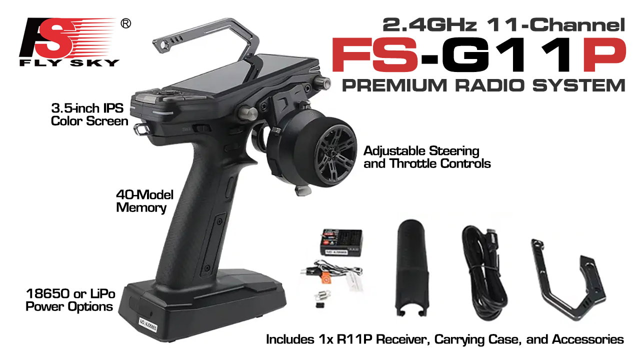 Flysky FS-G11P ANT 11-Channel 2.4GHz Transmitter w/ R11P (#C34067)