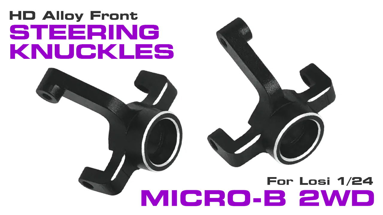 Alloy Front Steering Knuckles for Losi 1/24 Micro-B 2WD (#C34070)