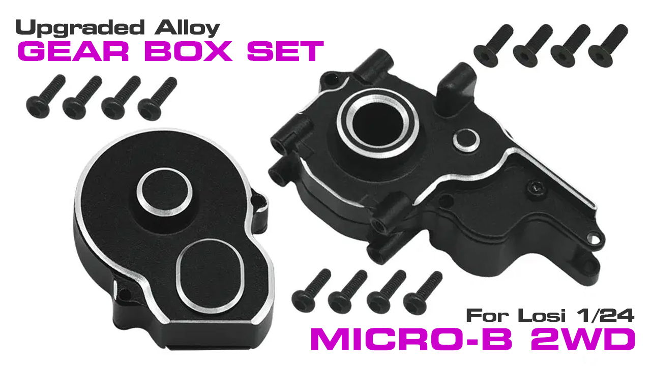 Alloy Gearbox & Motor Plate Set for Losi 1/24 Micro-B 2WD (#C34078)