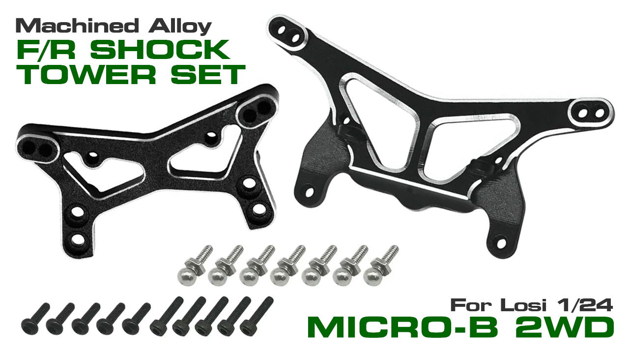 Alloy Front & Rear Shock Tower Set for Losi 1/24 Micro-B 2WD (#C34081)