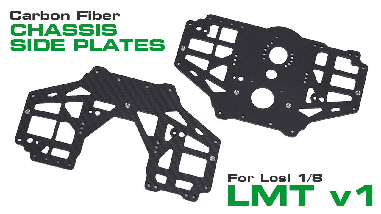 Carbon Fiber Main Chassis Side Plates for Losi 1/8 LMT 1.0 (#C34095)