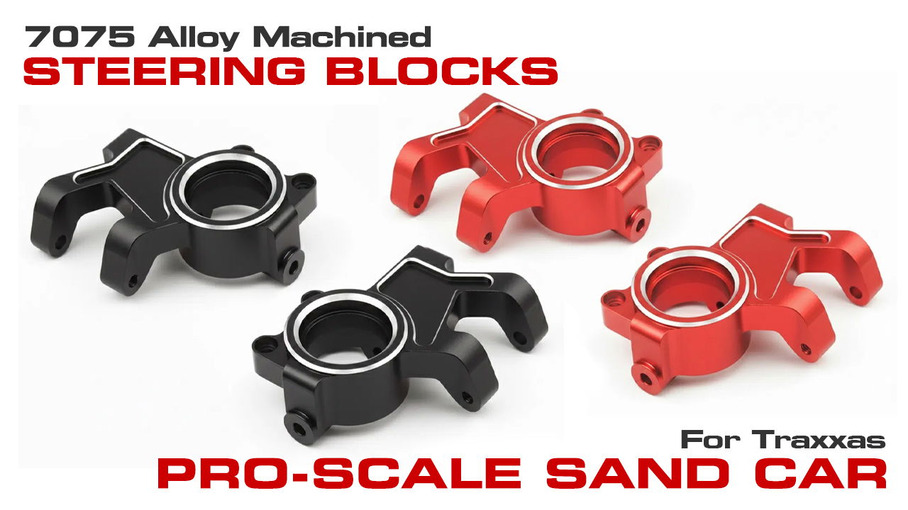 7075 Alloy Machined Steering Knuckles for Traxxas Pro Scale Sand Car (#C34115)