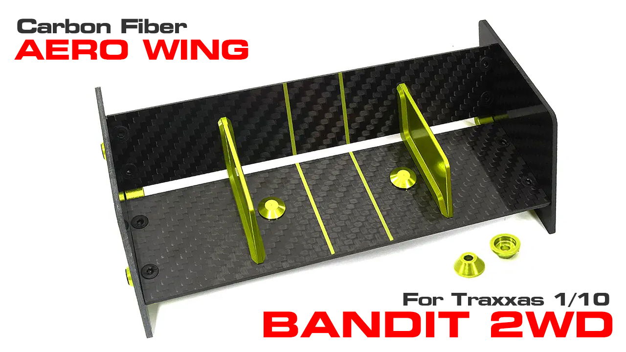 Carbon Fiber Rear Aero Wing Kit for Traxxas Bandit 2WD (#C34125)