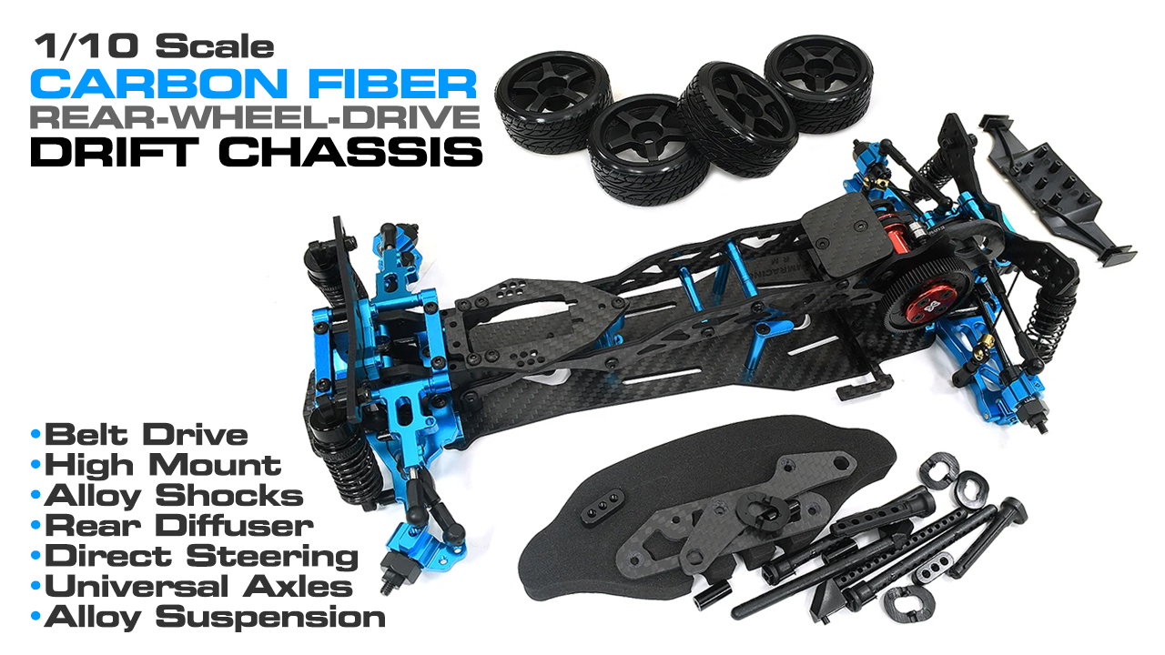 1/10 RWD High-Mount CF Drift Chassis (#C34287)