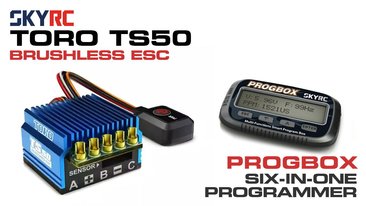 SkyRC Toro TS50 2S Brushless Sensored ESC, Program Box (#SK-300060-01, SK-300079